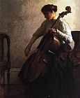 Joseph DeCamp The Cellist painting